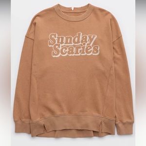 Aerie Sunday Scaries sweatshirt. Brand new, with tags! Soft faded orange, size M